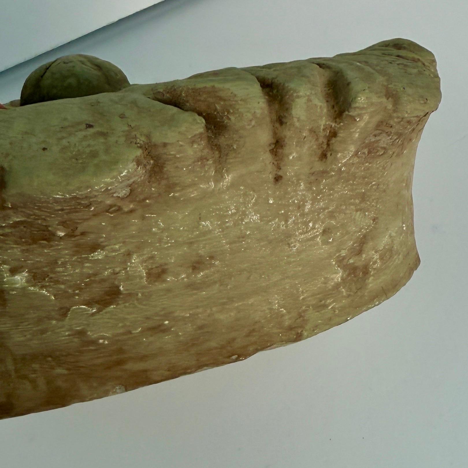 20th Century French Round Concrete Garden Fragment Wall Ornament For Sale