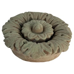 French Round Concrete Garden Fragment Wall Ornament