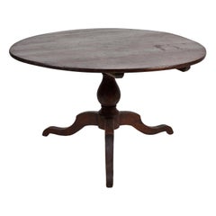 French Round Dining Table on a Pedestal Base