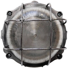 French Round Fenced Wall Light, circa 1950