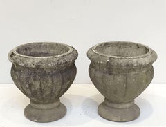 French Round Garden Stone Planters or Urns 'Individually Priced'