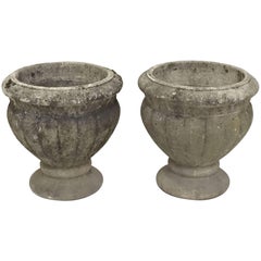 French Round Garden Stone Planters or Urns 'Individually Priced'