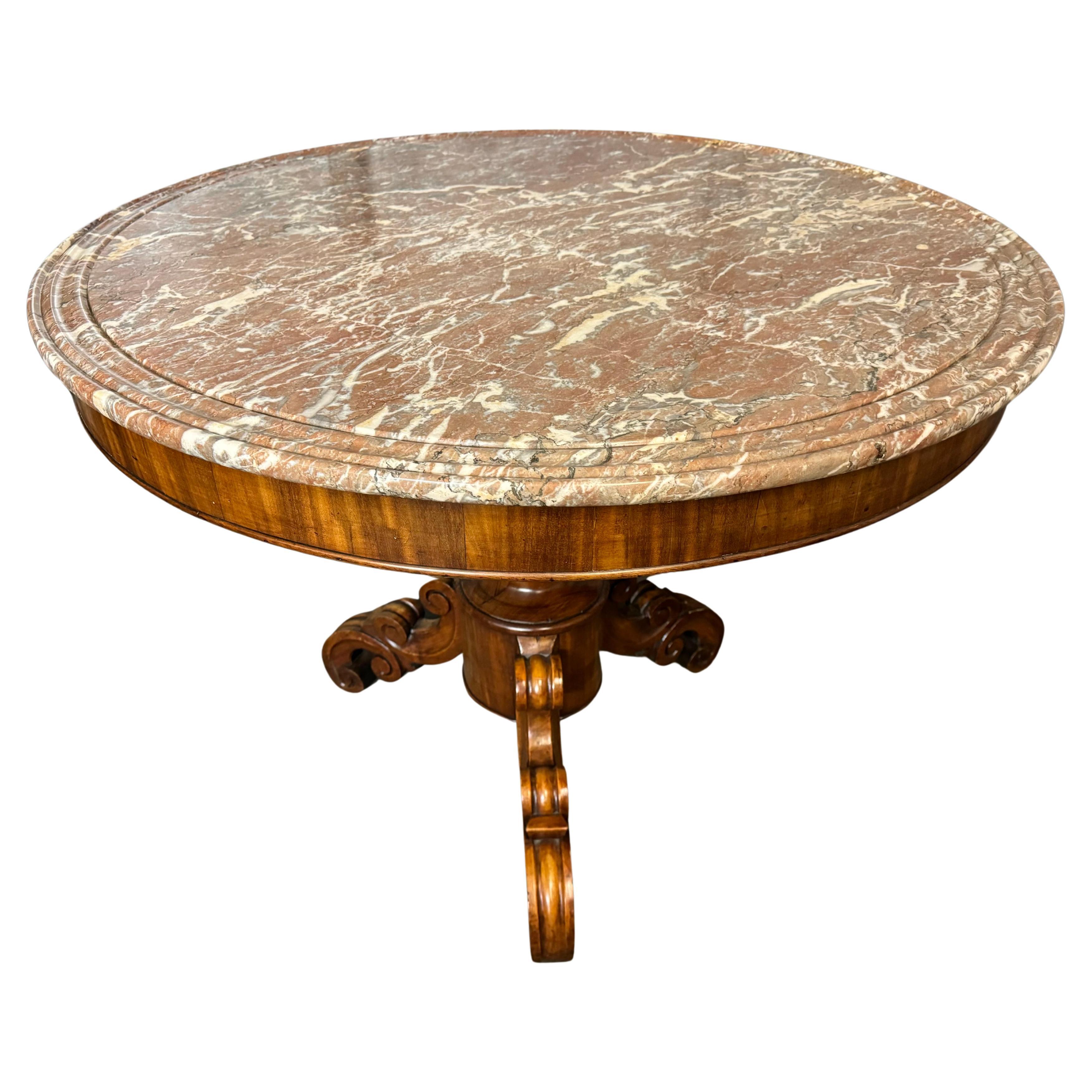 French Round Gueridon Centre Table For Sale