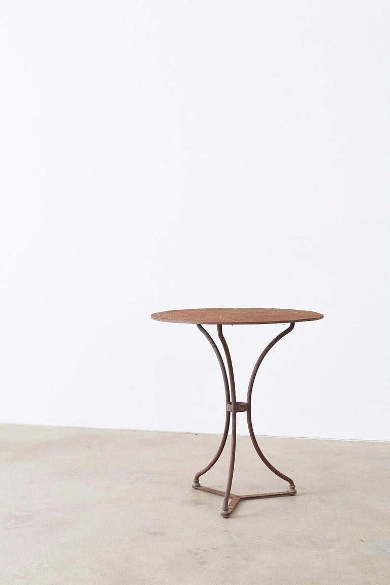French Round Iron Bistro or Cafe Table at 1stDibs
