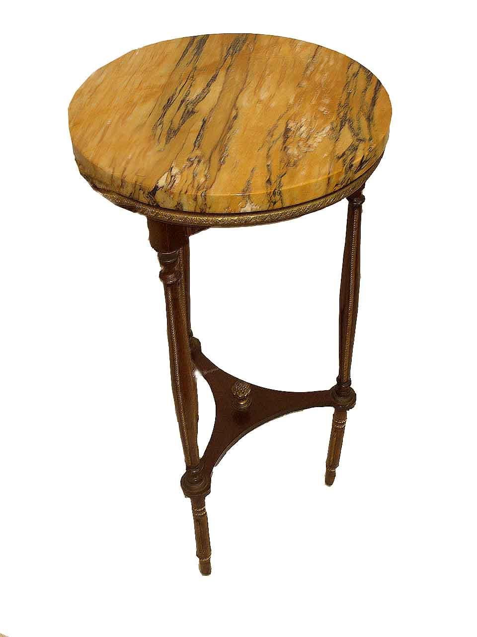 French Round Marble Top Table For Sale 5