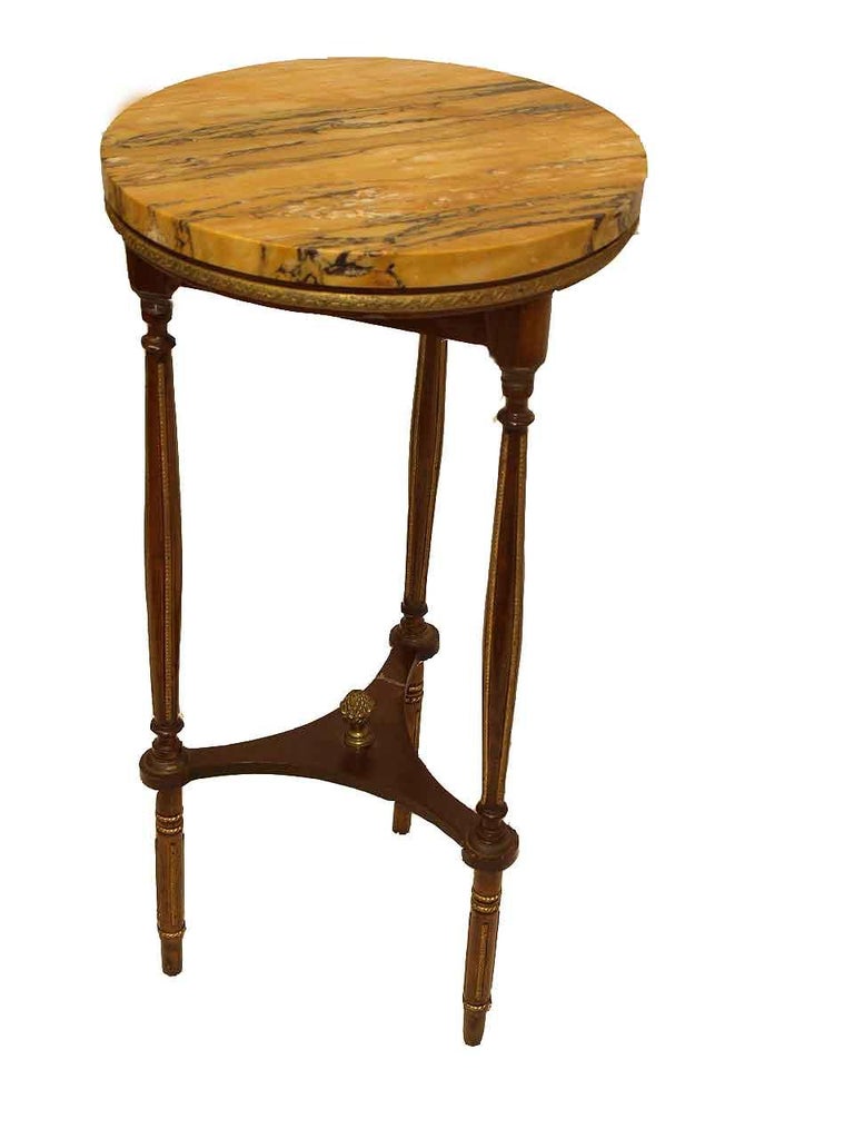 French Round Marble Top Table For Sale at 1stDibs