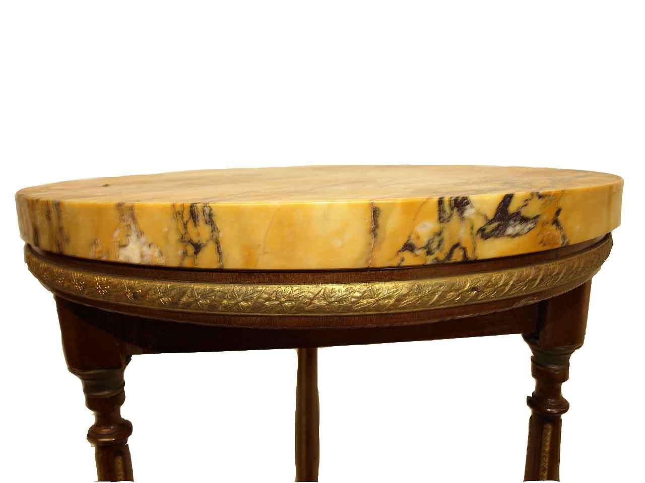 Late 19th Century French Round Marble Top Table For Sale