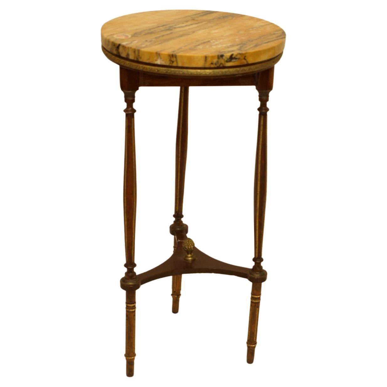 French Round Marble Top Table For Sale
