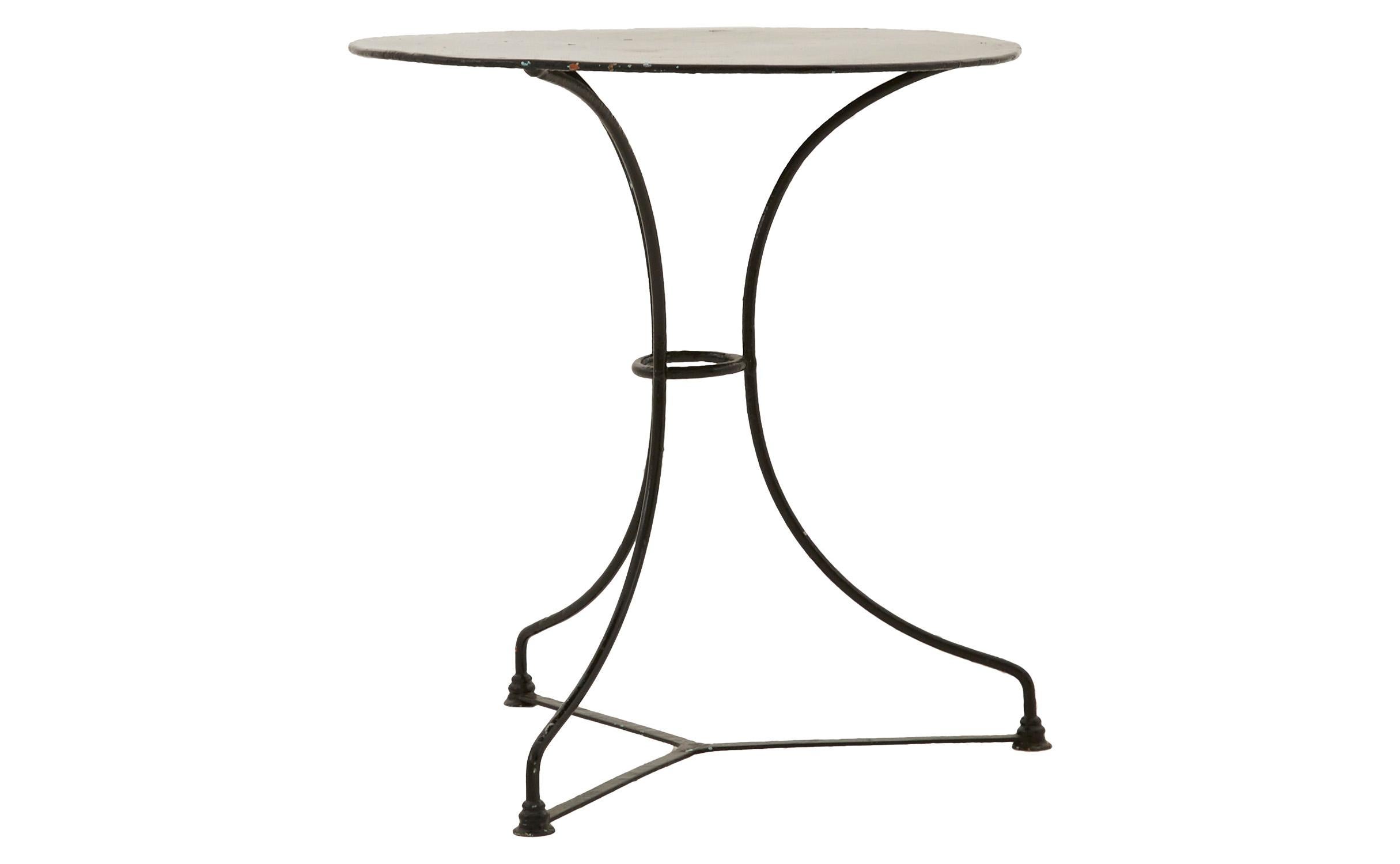20th Century French Round Metal Bistro Table