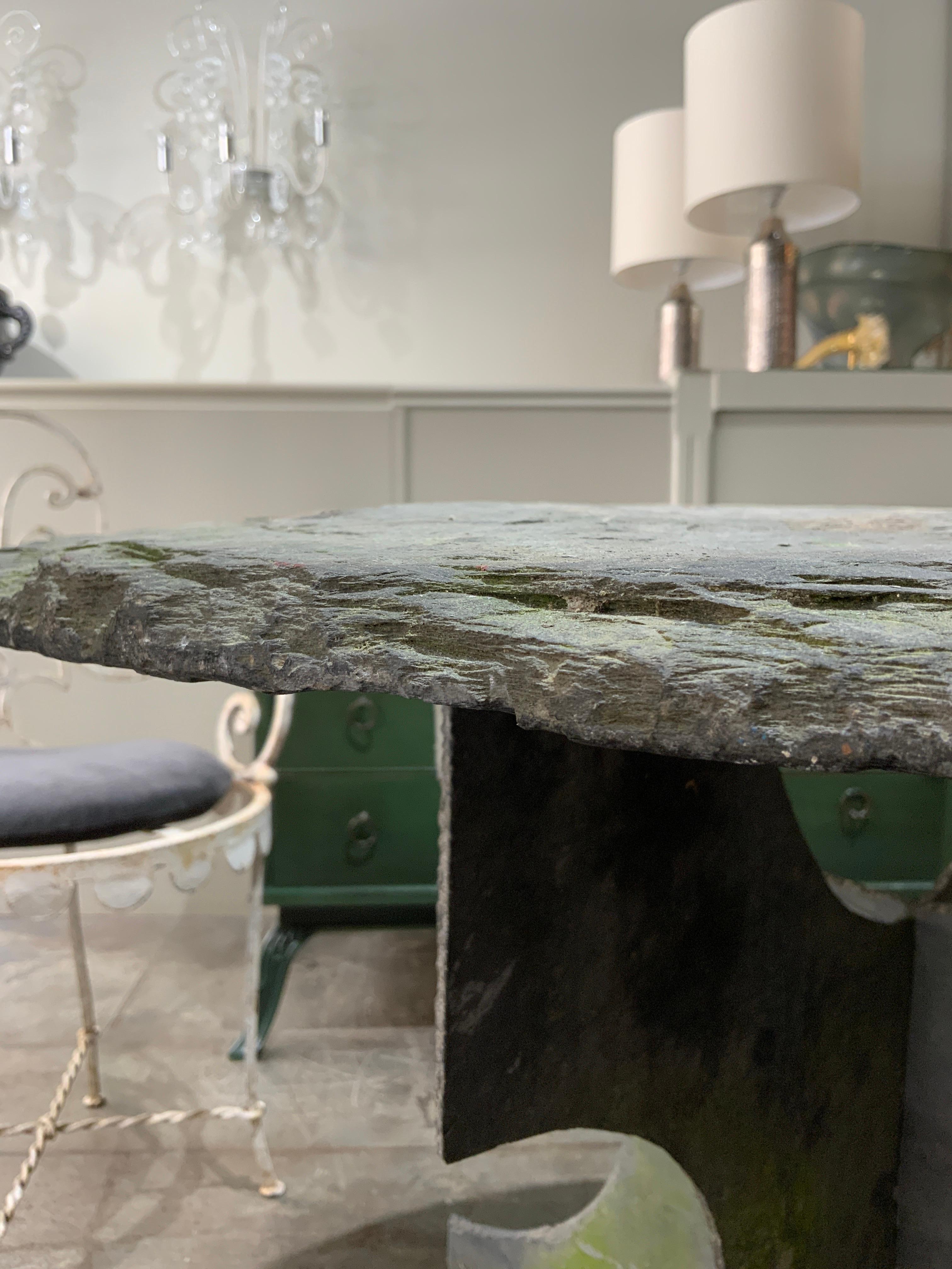 French round slate table circa 1900 1