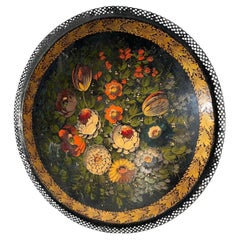 French Round Tole Tray