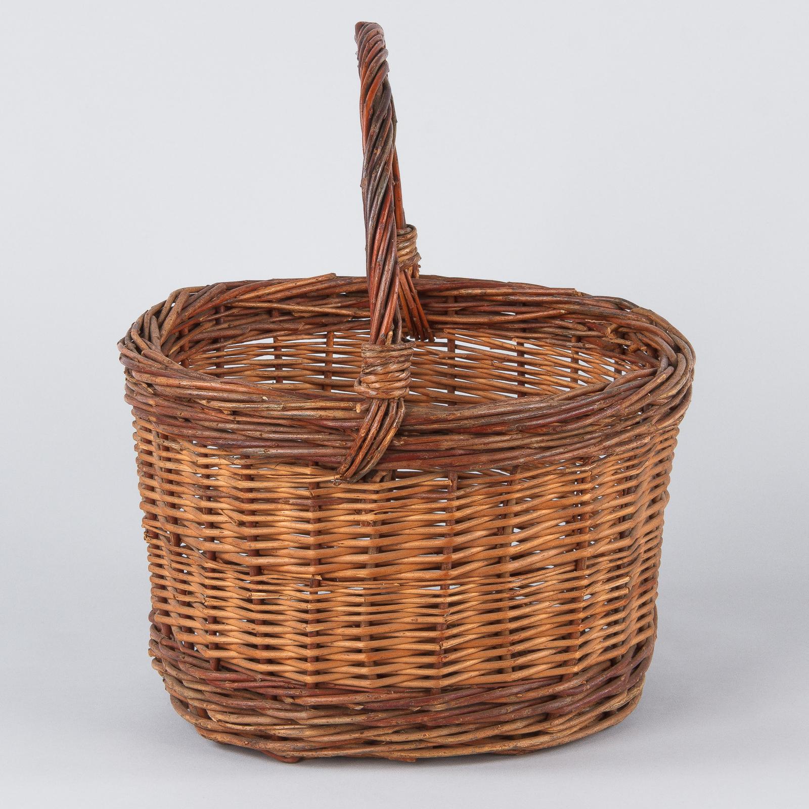 French Round Wicker Basket, 20th Century 7