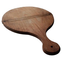 Used French Round Wood Cutting Seving Board
