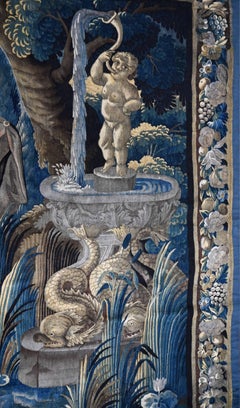 French Royal Aubusson Tapestry 17th century, "Susanna and the Elders" - N° 1658