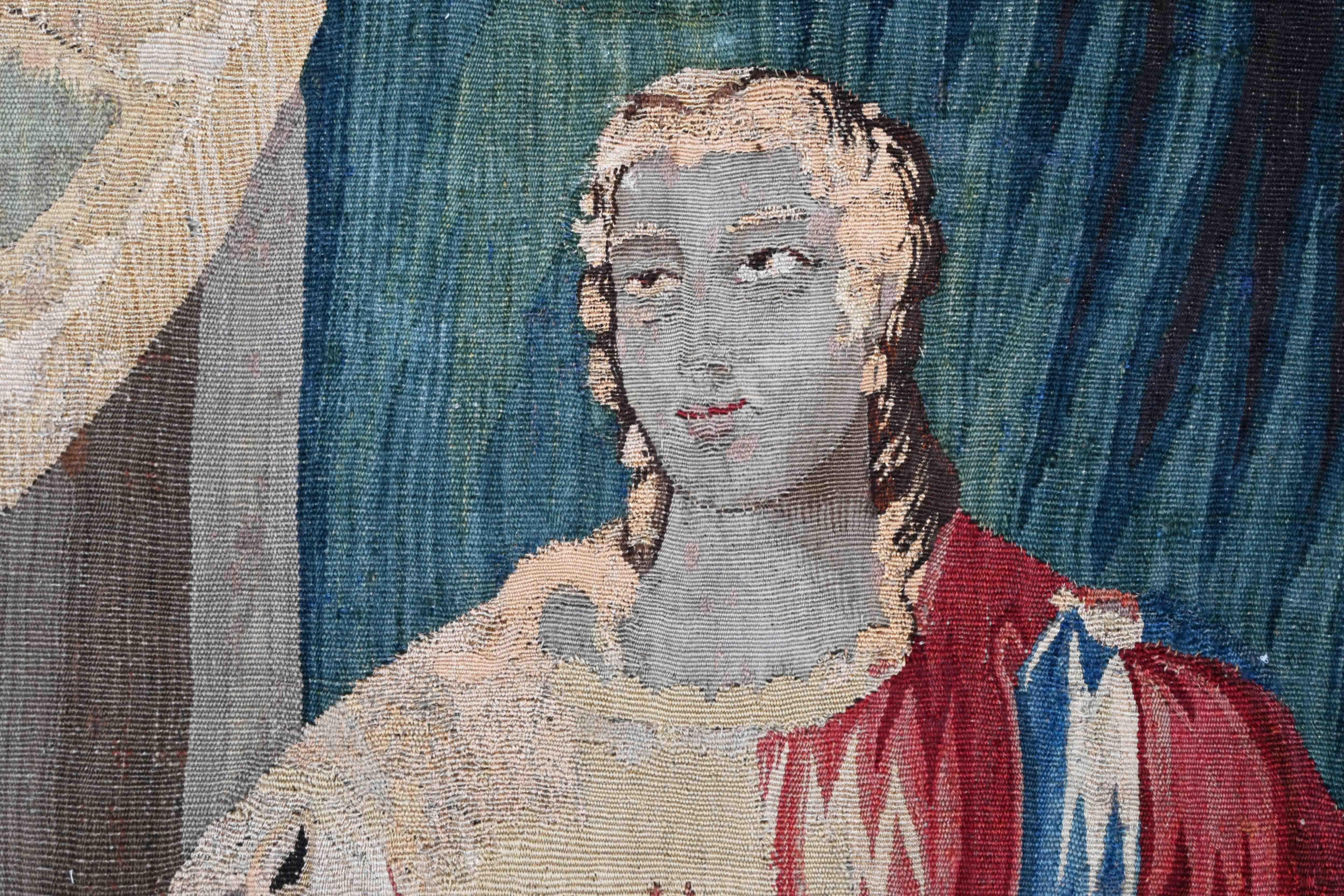 Französischer königlicher Aubusson-Wandteppich 18. Jahrhundert - Hommage an Psyche - N° 1613 im Angebot 4