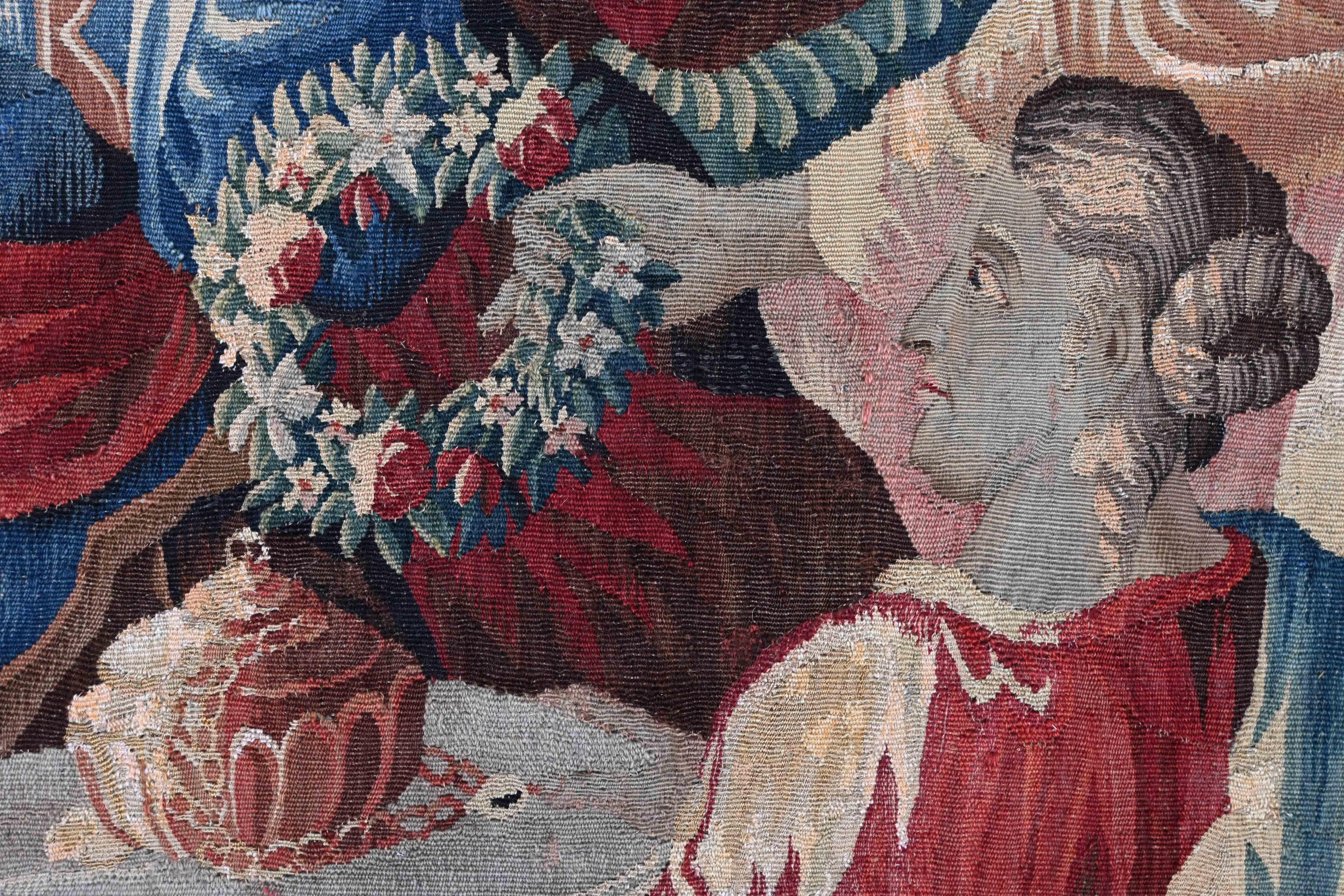 Französischer königlicher Aubusson-Wandteppich 18. Jahrhundert - Hommage an Psyche - N° 1613 im Angebot 7