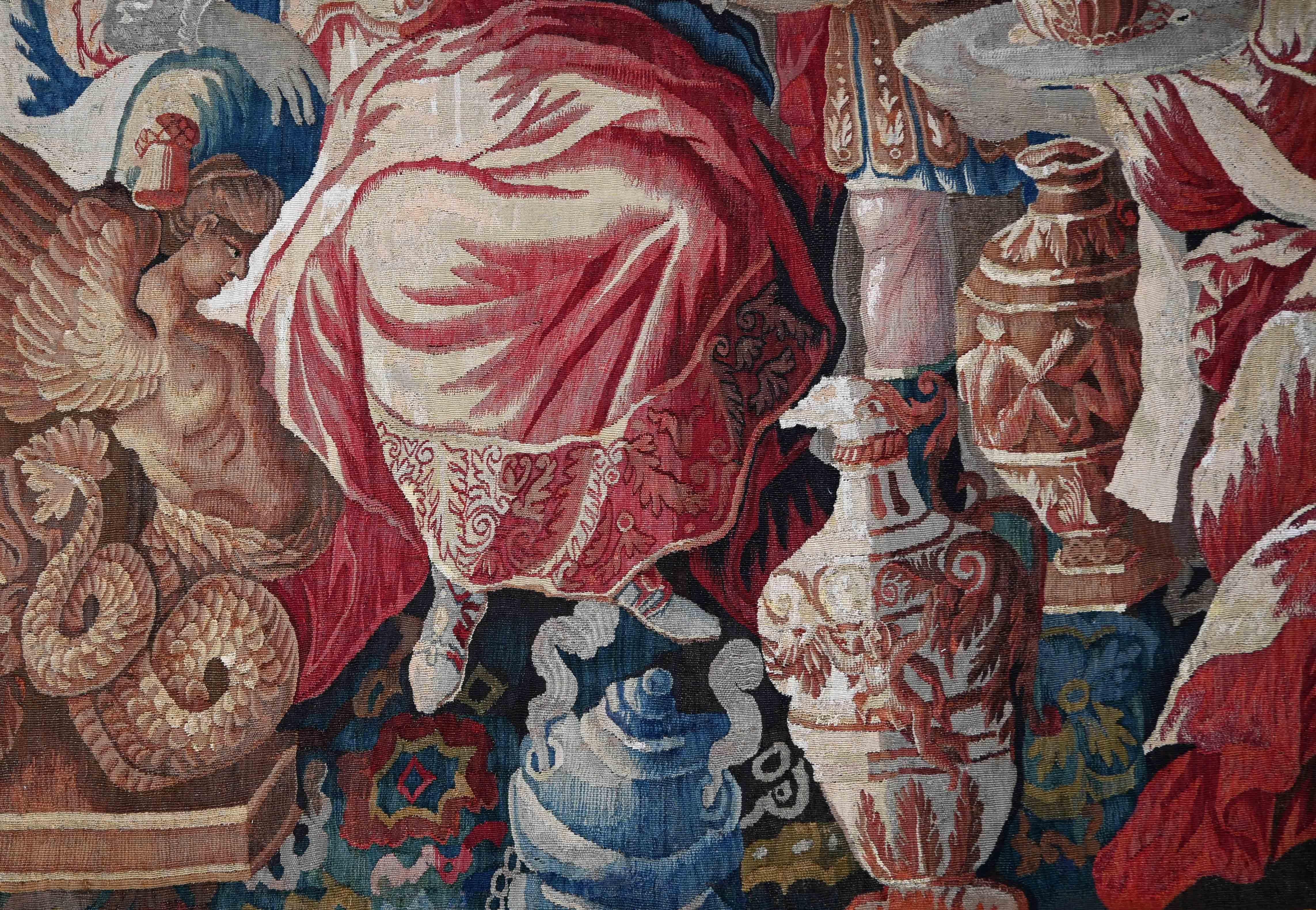 Wandteppich, Königliche Aubusson-Manufaktur, 18. Jahrhundert - Hommage an Psyche nach Isaac Moillon - 358cm B x 240cm H - Nr. 1613

Hommage an die Psyche

Nach einer Karikatur von Isaac Moillon

Ein eleganter Wandteppich aus Aubusson aus dem 18.