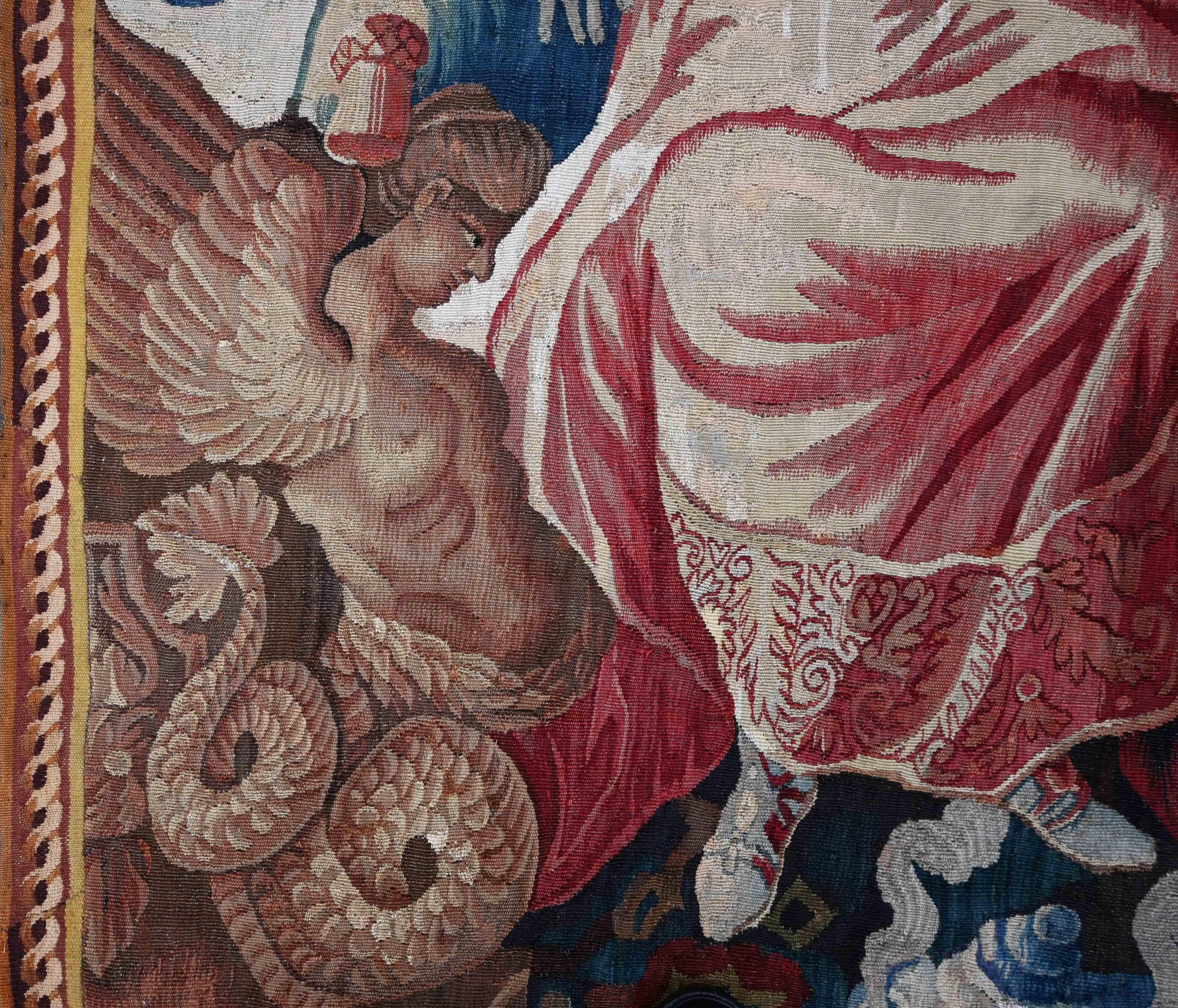 Französischer königlicher Aubusson-Wandteppich 18. Jahrhundert - Hommage an Psyche - N° 1613 (Handgewebt) im Angebot