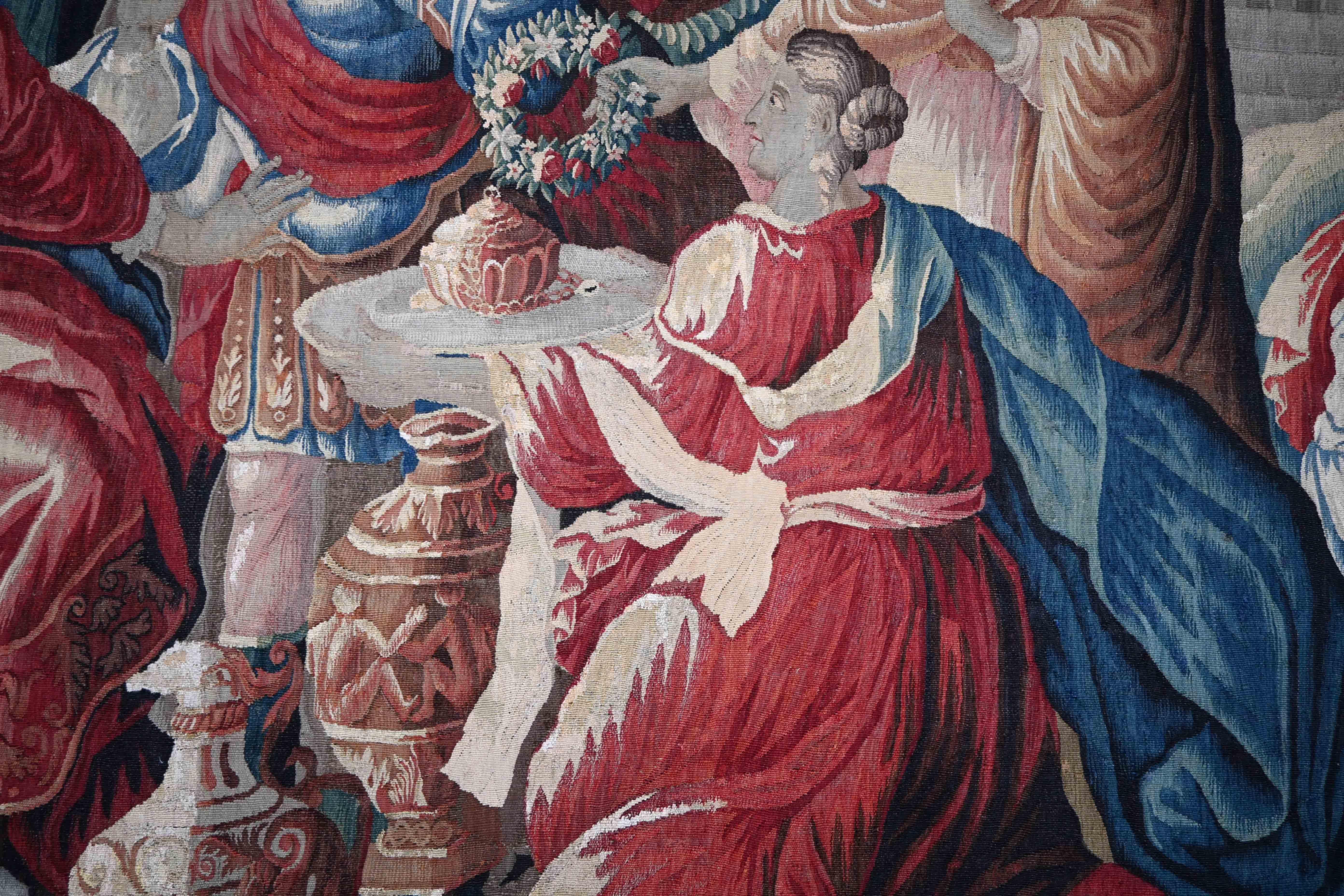 Französischer königlicher Aubusson-Wandteppich 18. Jahrhundert - Hommage an Psyche - N° 1613 im Angebot 2