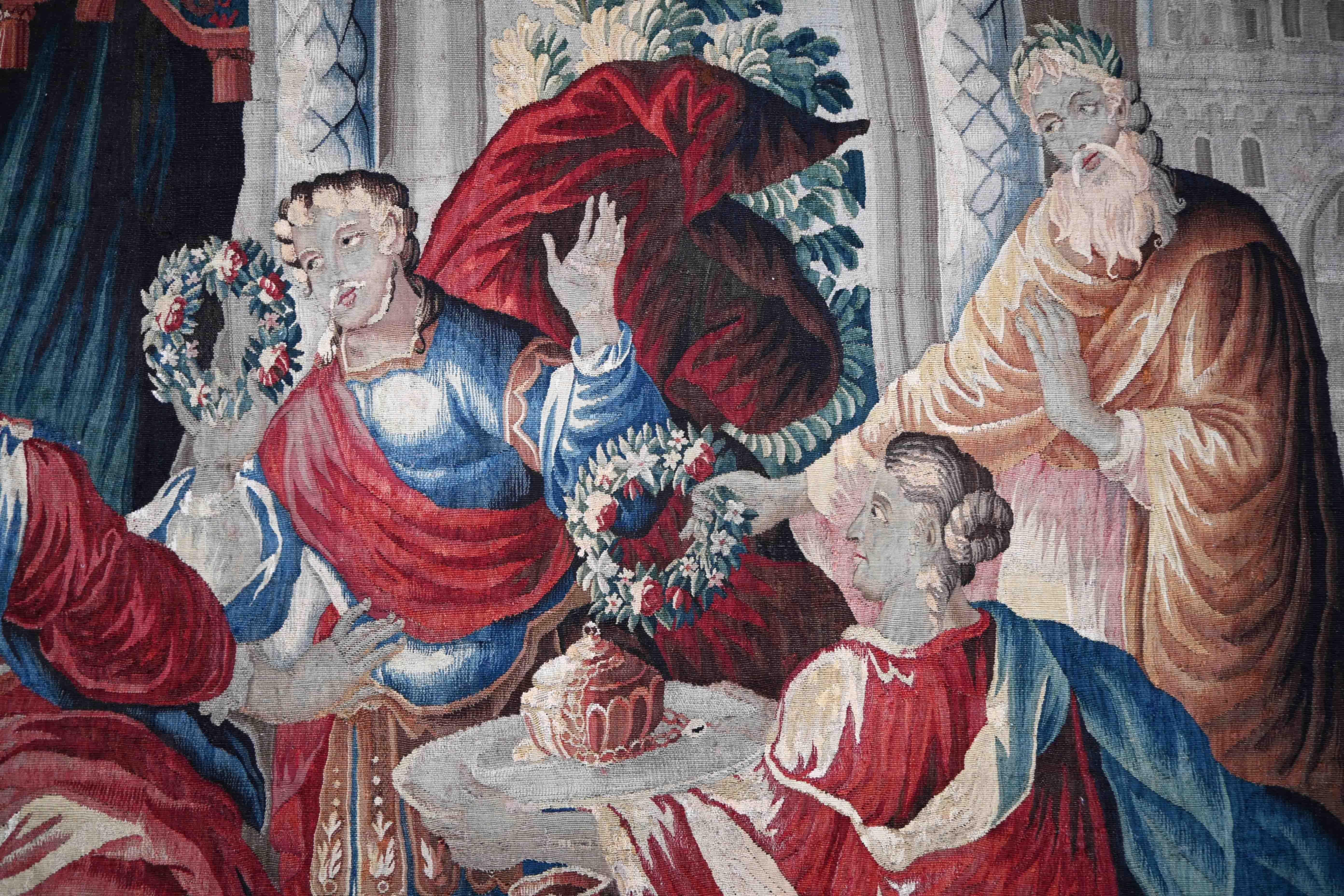 Französischer königlicher Aubusson-Wandteppich 18. Jahrhundert - Hommage an Psyche - N° 1613 im Angebot 3