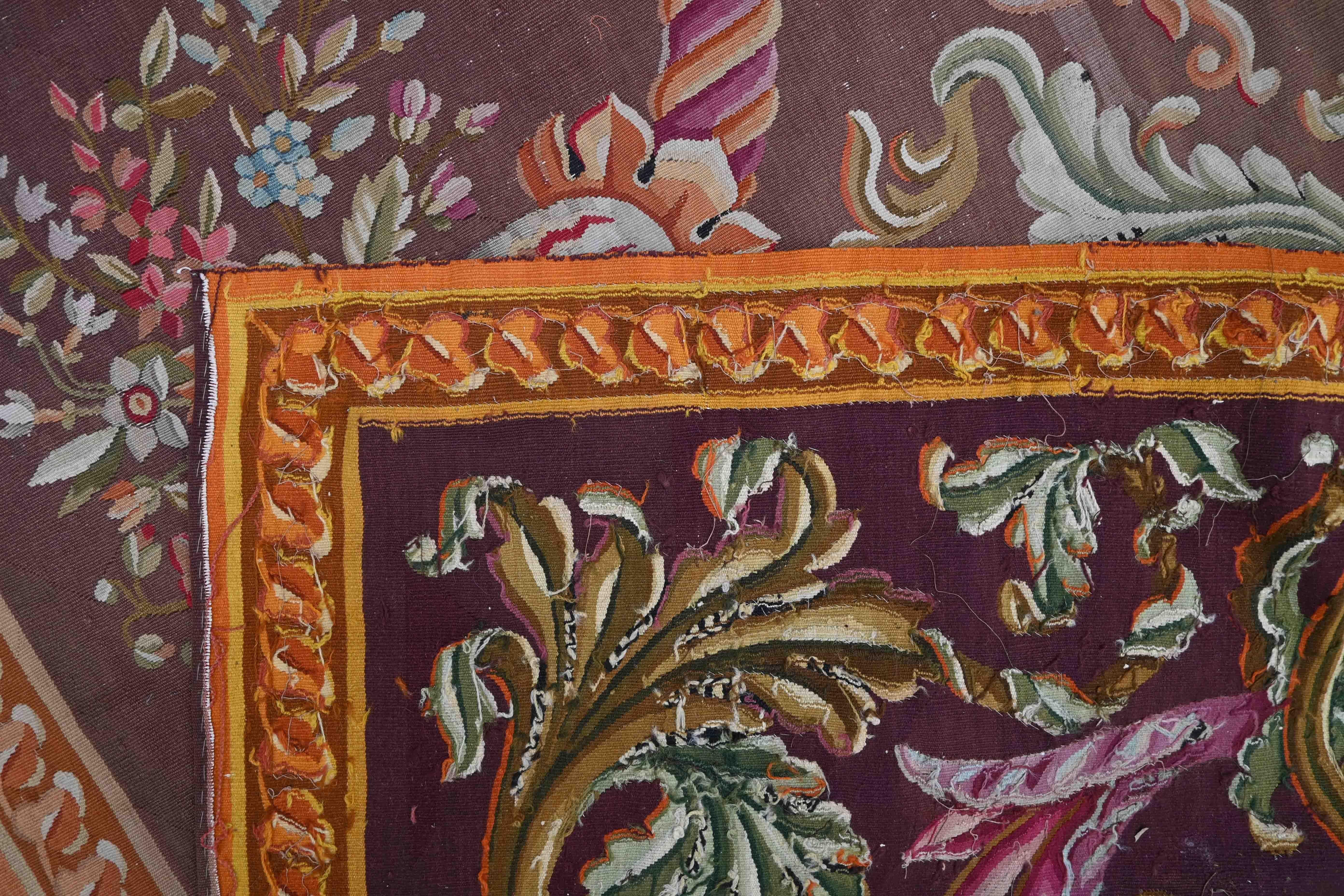 Tappeto francese Aubusson Manufacture XIX secolo - Stile Napoleone III - N. 1429 in vendita 1