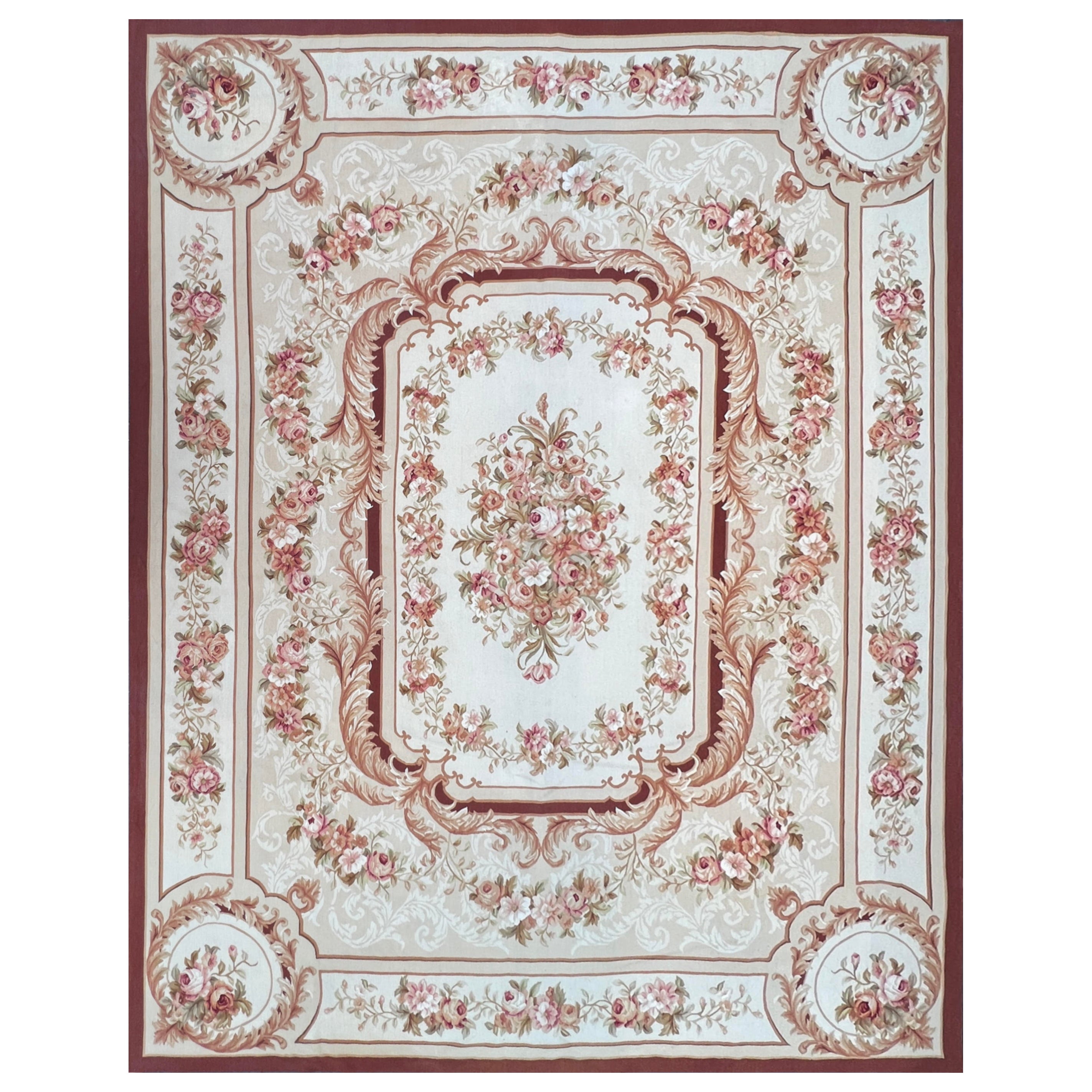 Tappeto francese in stile Napoleone III Aubusson - 390x275 cm - No. 1603