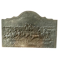 French 'Rural Scene' Fireback / Backsplash, 20th Century, Napoleon III Style