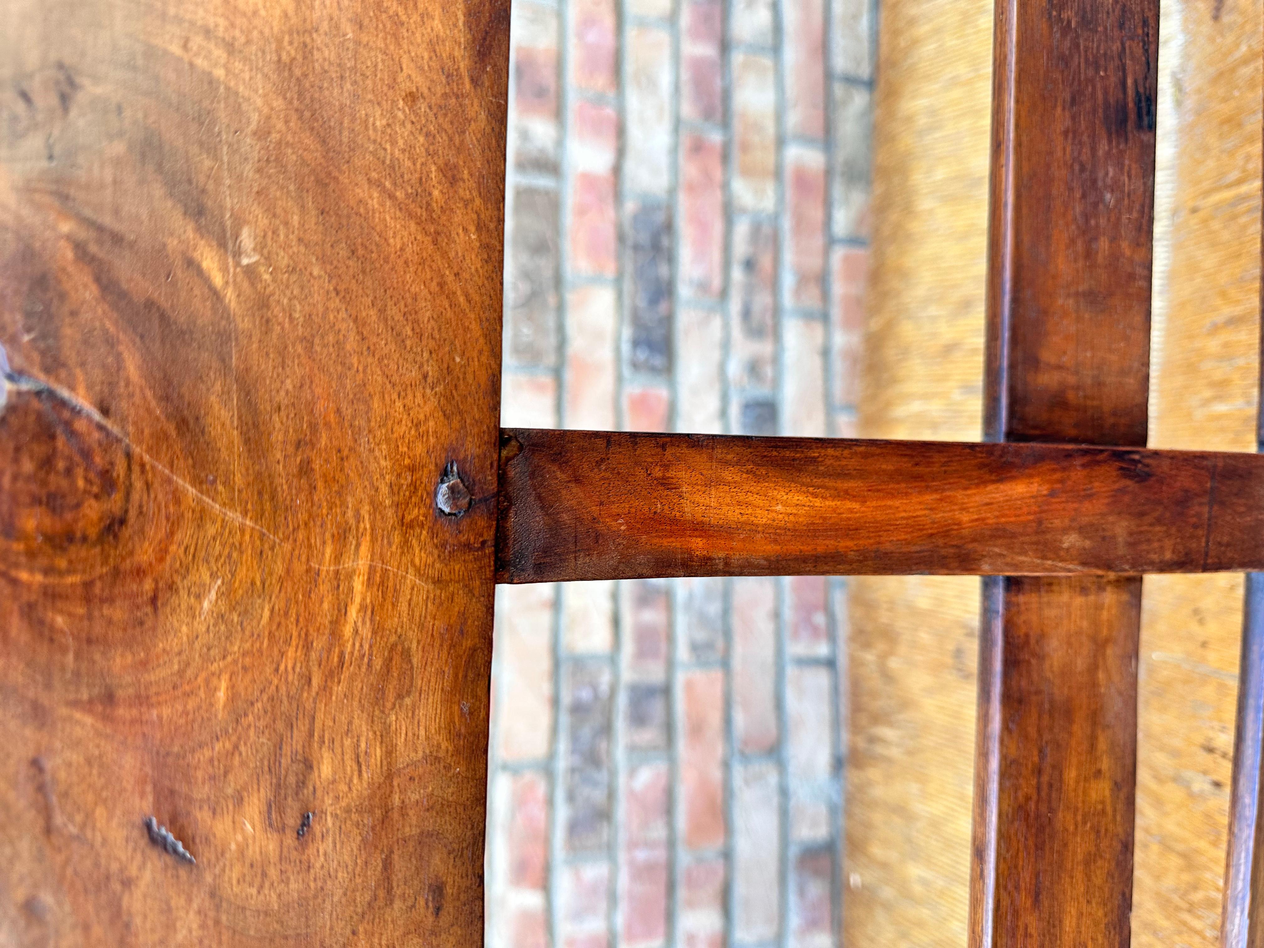 French Rush Seat Bench 3