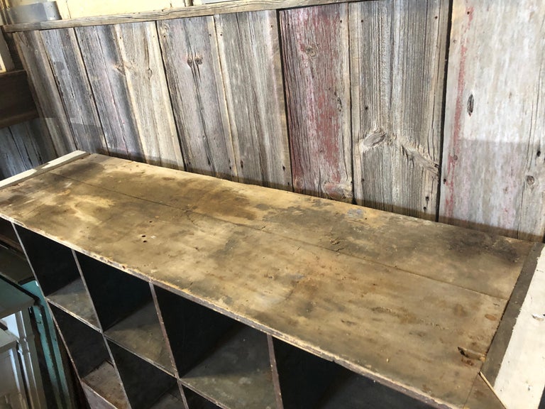French Rustic 24-Drawer and Multiple Cubbie Cabinet For Sale at 1stDibs