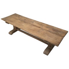 French Rustic Ancient Farm House Trestle Dining Table