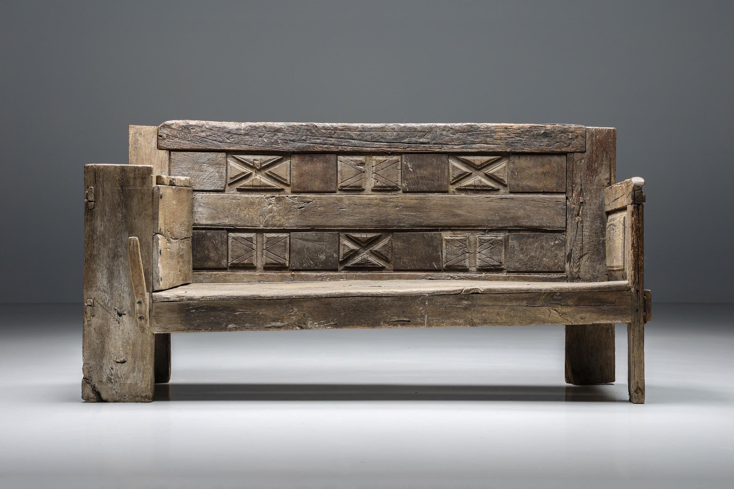 old rustic bench