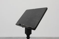 French rustic black bookstand in solid wood, ca. 1850