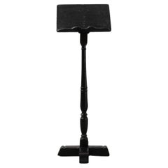 French rustic black bookstand in solid wood, ca. 1850
