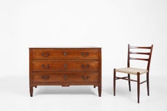 French rustic chest of drawers in solid oak with 3 drawers, ca. 1850
