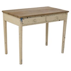 French Rustic Chic Wood Table or Small Desk