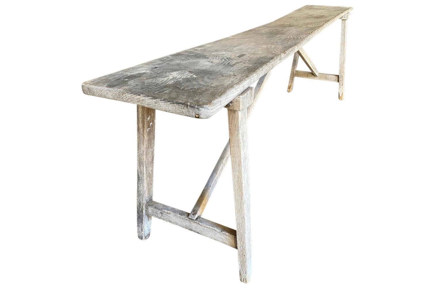 19th Century French Rustic Console Table