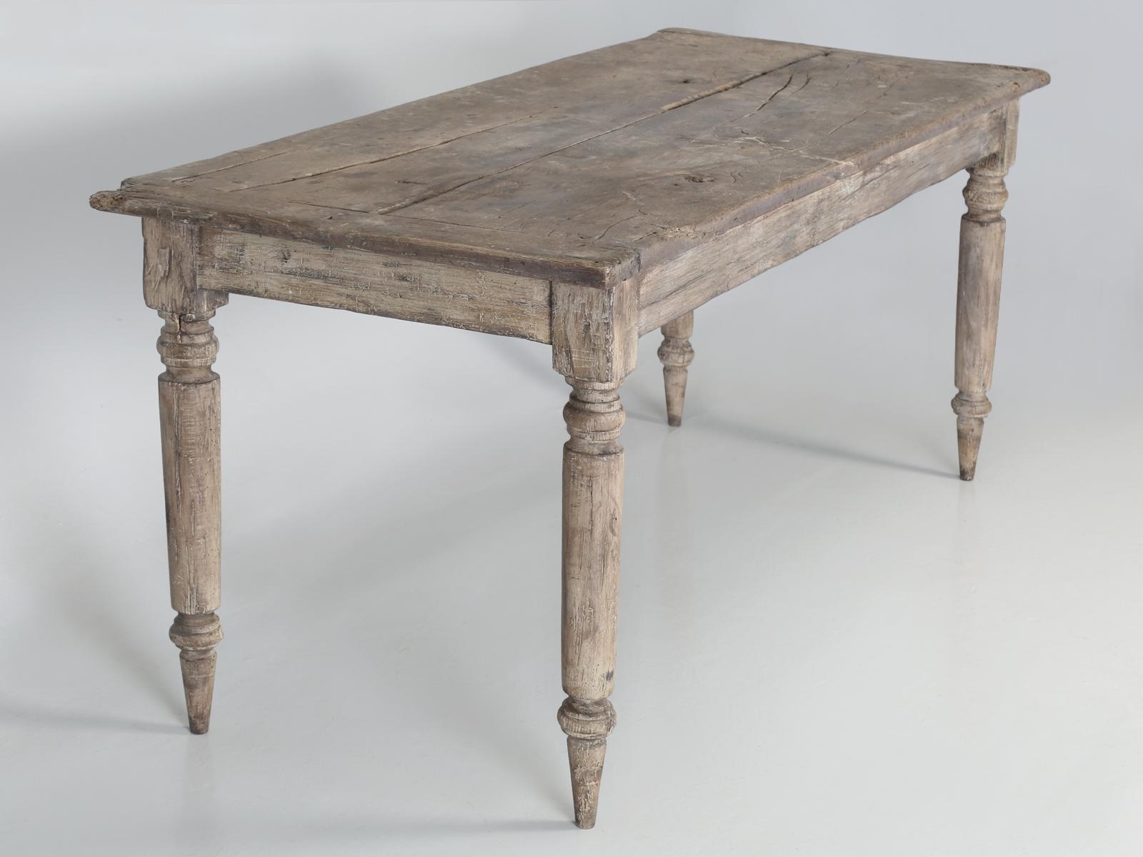 French Rustic Farm House Style Kitchen or Dining Room Table from Old Parts 9