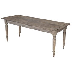 French Rustic Farm House Style Kitchen or Dining Room Table from Old Parts