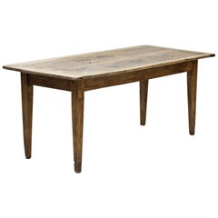 French Rustic Farmhouse Dining Table in Walnut