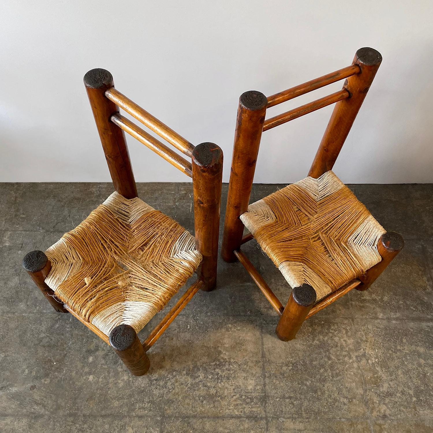 French Rustic Fireside Chairs  For Sale 8
