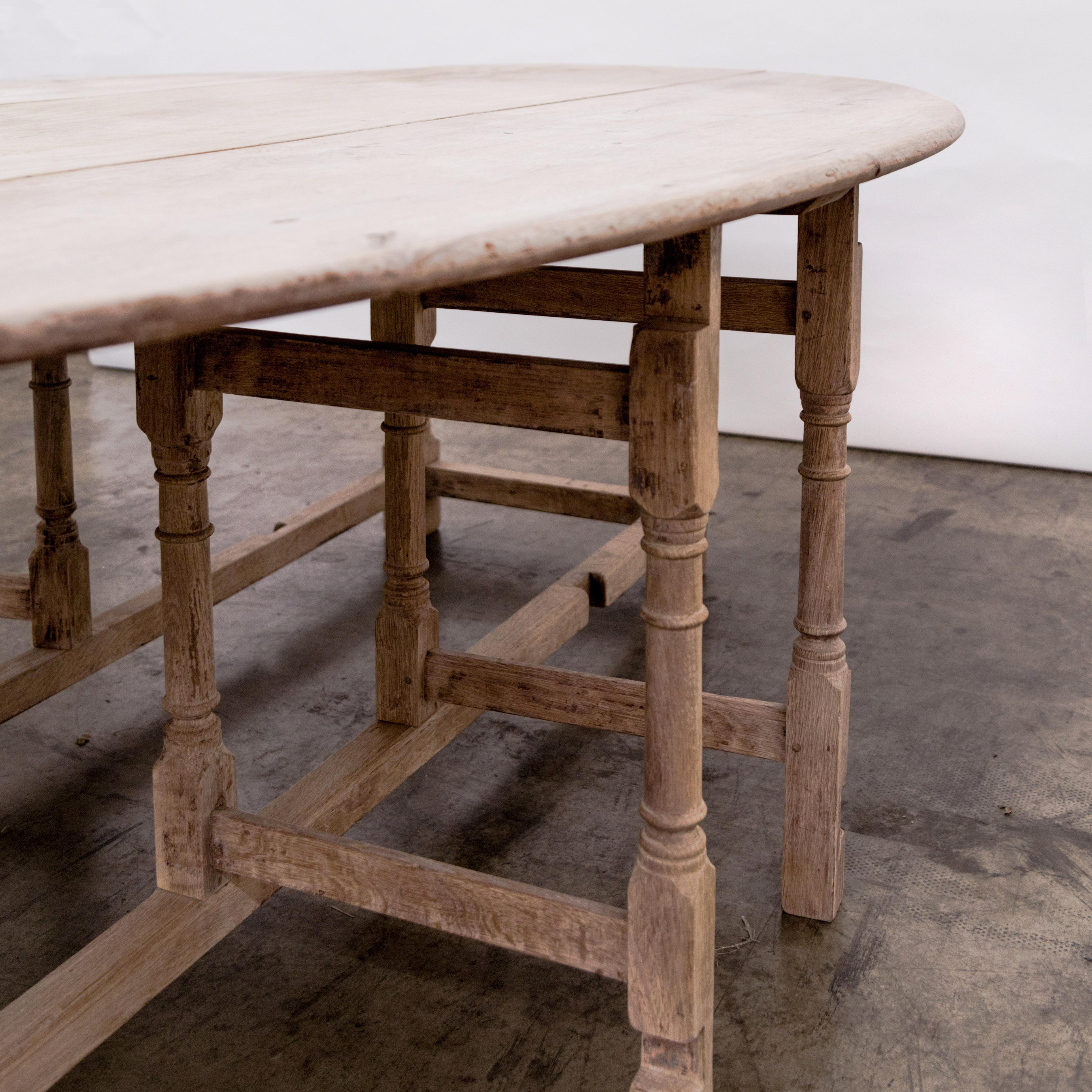 French Rustic Gate Leg Oval Dining Table For Sale 2