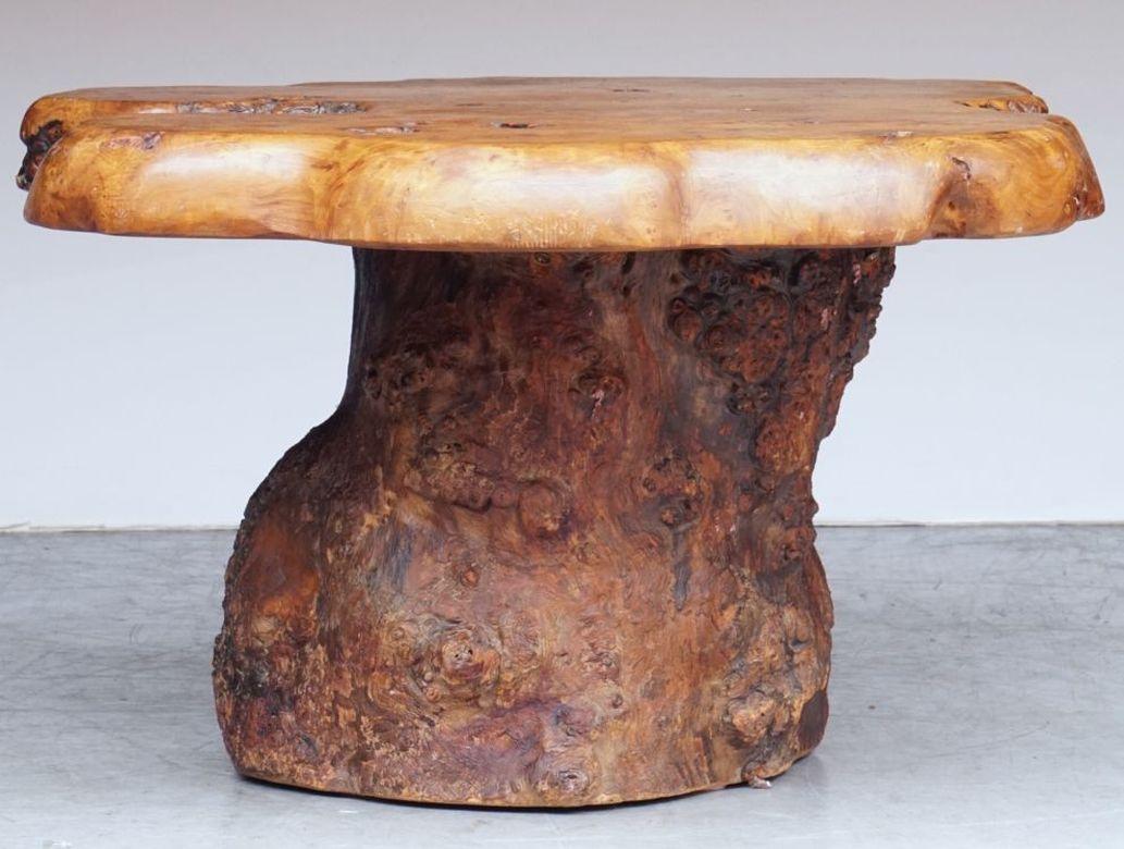 French Rustic or Naturalistic Coffee or Low Table of Burr Walnut 5