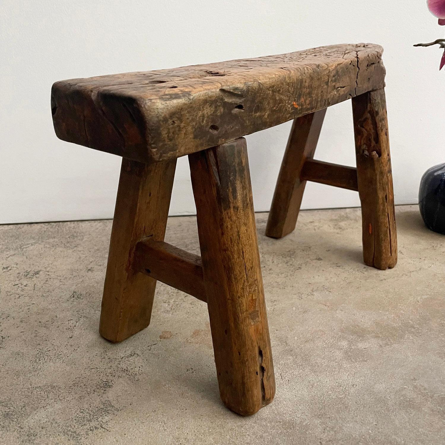 French Rustic Rectangular Milking Stool For Sale 5