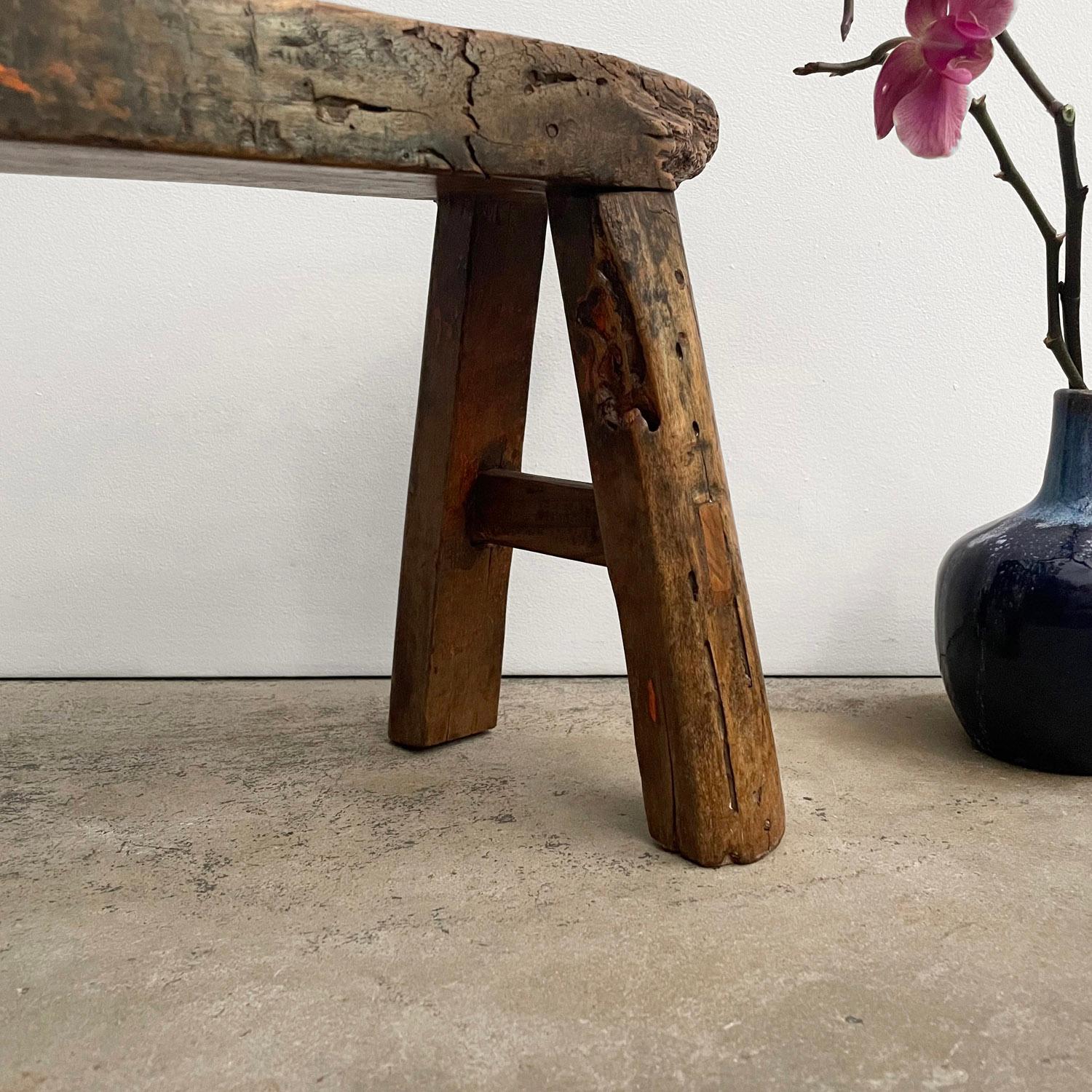 French Rustic Rectangular Milking Stool For Sale 8