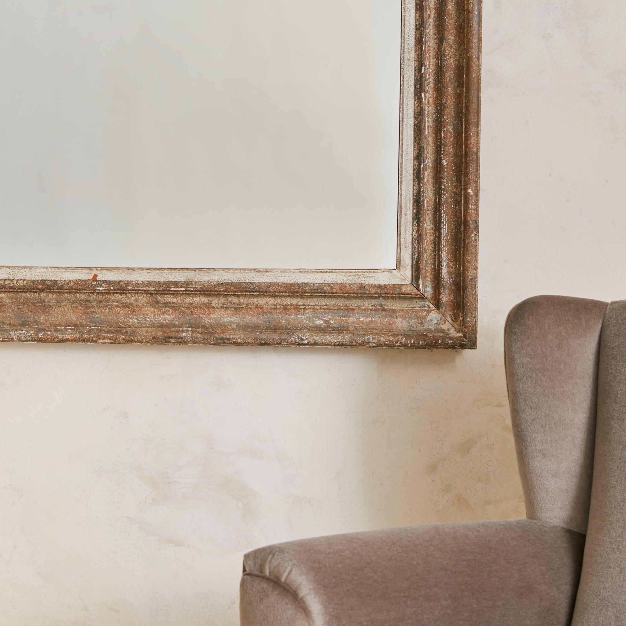 Rustic Rectangular Wall Mirror French Rustic Rectangular Wood Wall Mirror, 1940s - 1 Available at 1stDibs