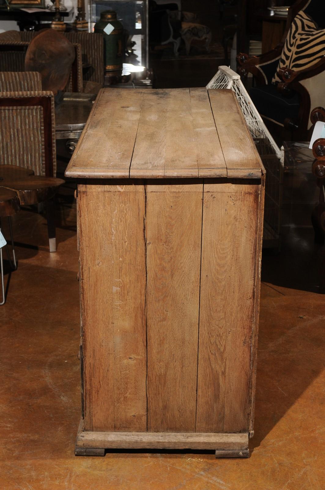 French Rustic Shopkeeper's 10-Drawer Wooden Chest from the 19th Century 10