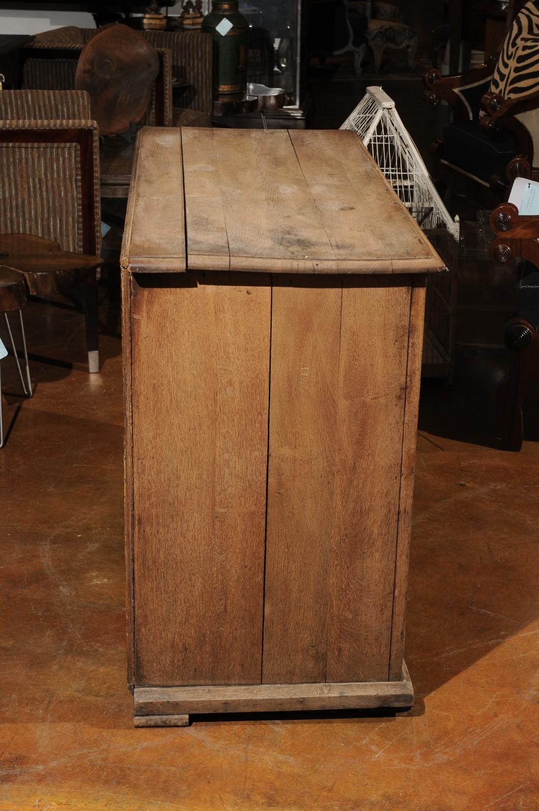 French Rustic Shopkeeper's 10-Drawer Wooden Chest from the 19th Century In Good Condition In Atlanta, GA