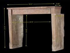 French Rustic Style Antique Reclaimed Limestone Fireplace Surround