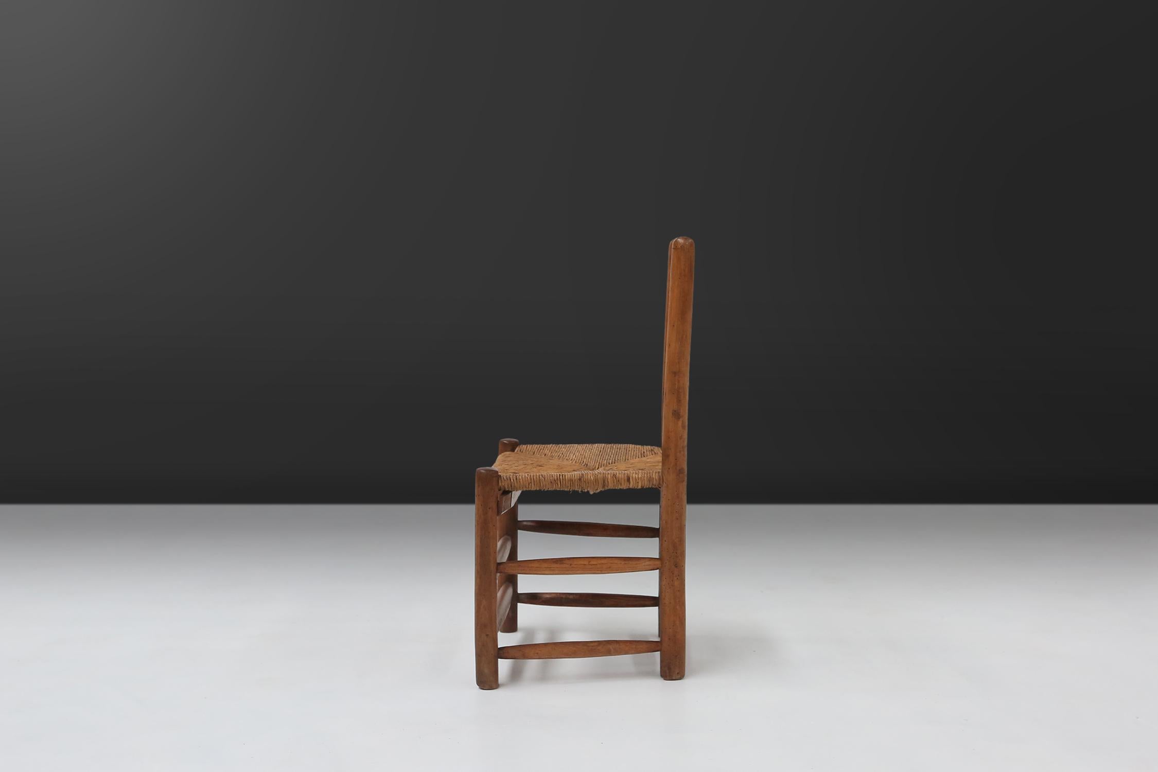 Rustic French rustic Wabi-Sabi chair 1850 For Sale