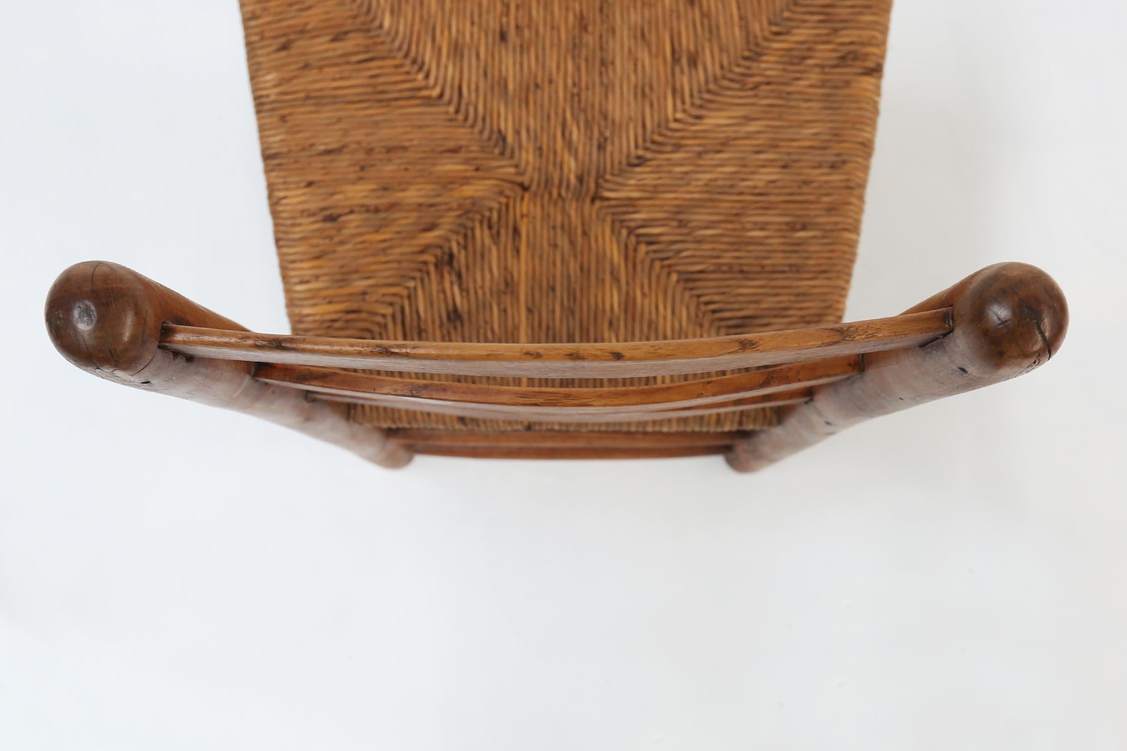 Chaise rustique française Wabi-Sabi 1850 en vente 1